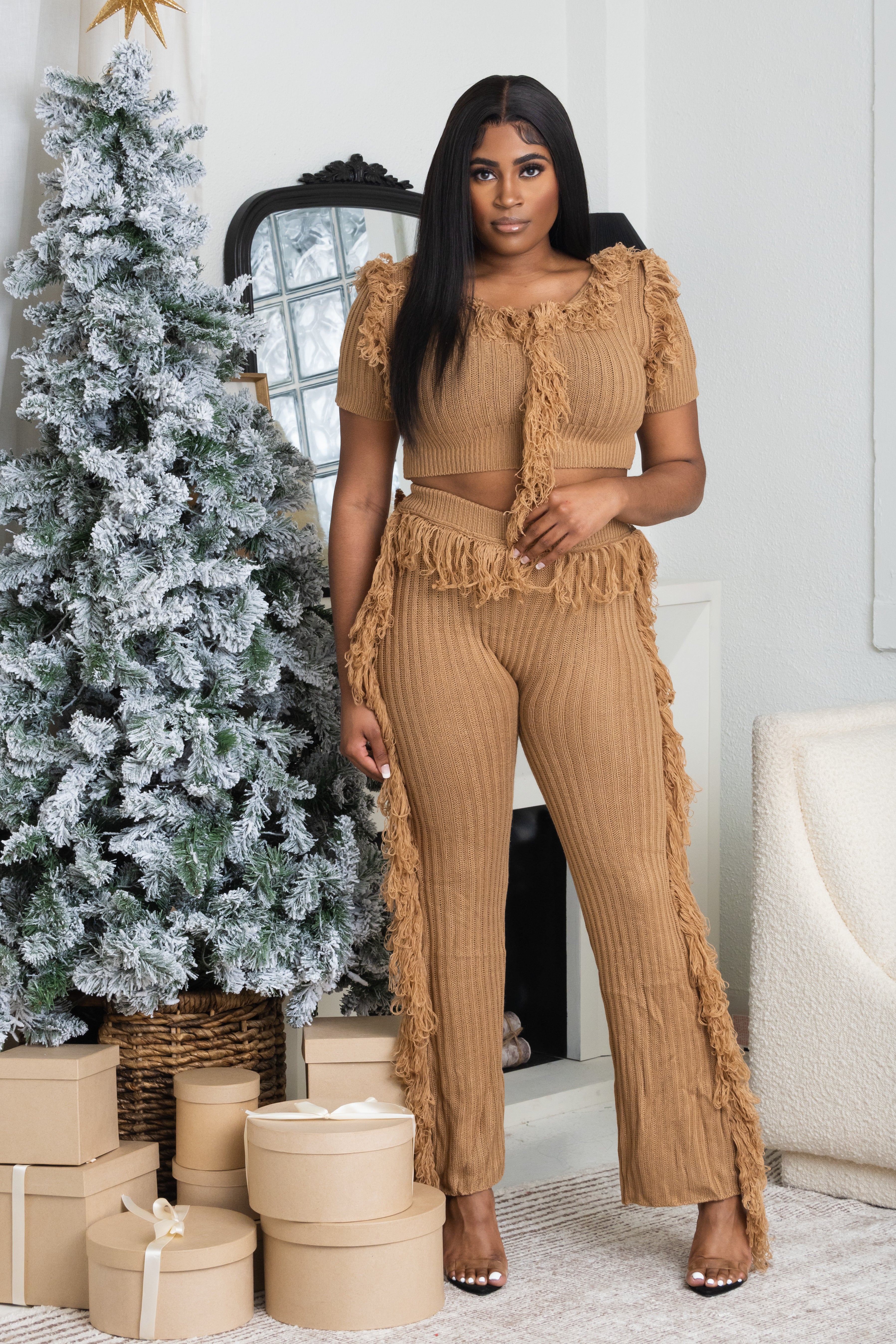 Sasha Fringe Pant Set